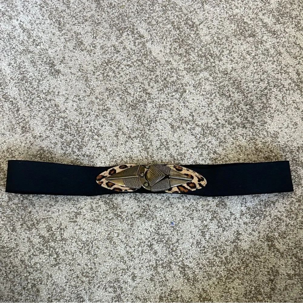 Chico’s Leather & Elastic Women’s Fashion Belt L
